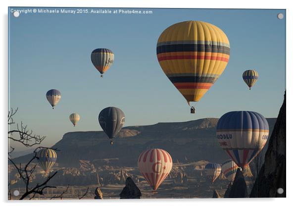 Hot Air Balloons Acrylic by Michaela Murray