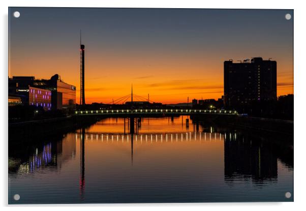 Sunset on the Clyde Acrylic by Rich Fotografi 