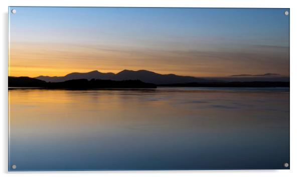 Winter Sunset at Connel, Argyll. Acrylic by Rich Fotografi 
