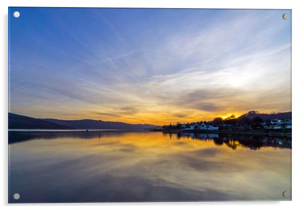 Winter Sun on Loch Fyne Acrylic by Rich Fotografi 