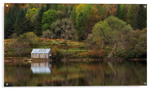 The Boathouse at Dubh Loch Acrylic by Rich Fotografi 