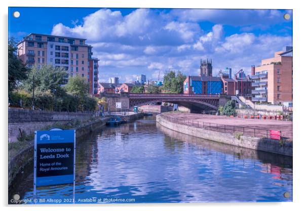 Leeds Docks. Acrylic by Bill Allsopp