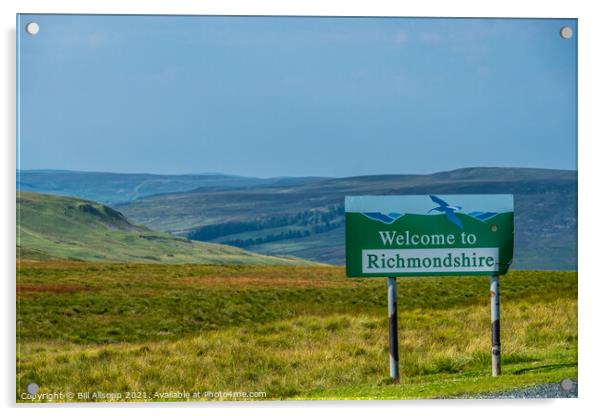 Welcome to Richmondshire. Acrylic by Bill Allsopp