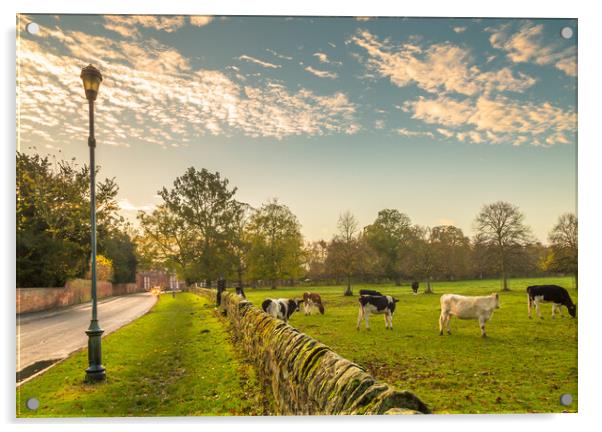 Morning rush hour at Sutton Bonington. Acrylic by Bill Allsopp