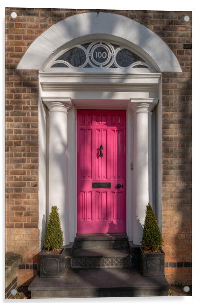 The fuchsia door. Acrylic by Bill Allsopp