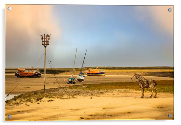 The lifeboat horse. Acrylic by Bill Allsopp