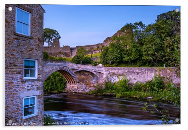 The Tees at Barnard Castle. Acrylic by Bill Allsopp