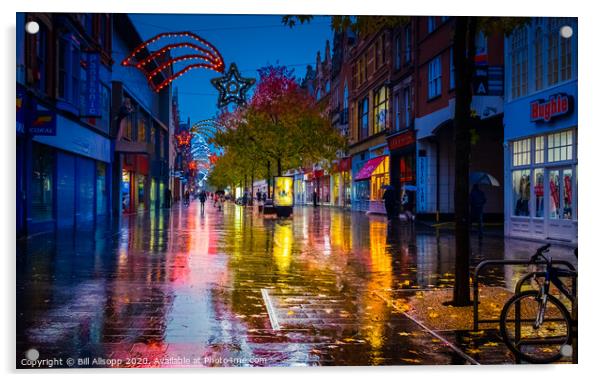 Wet Streets. Acrylic by Bill Allsopp