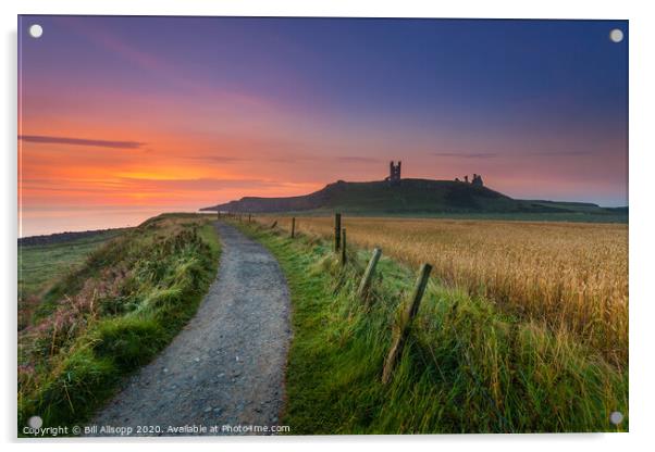 The Path to Dunstanburgh Acrylic by Bill Allsopp