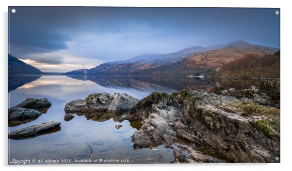 View along Loch Lomond. Acrylic by Bill Allsopp