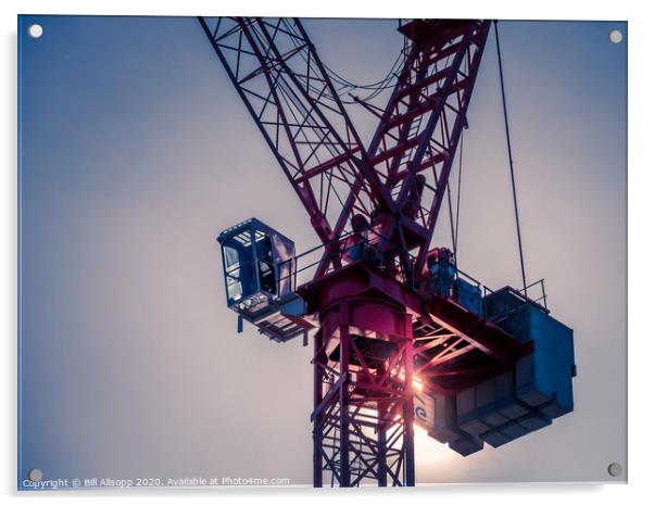 Tower crane. Acrylic by Bill Allsopp