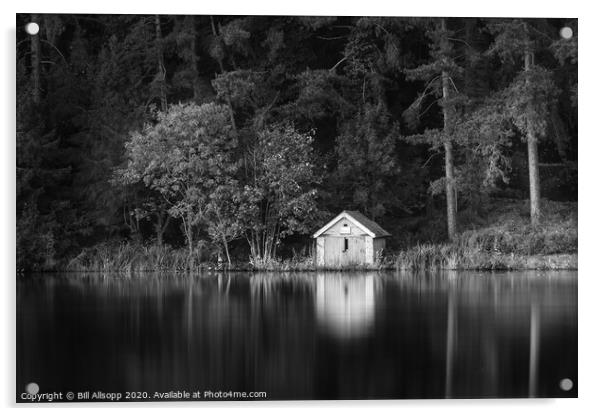 Swithland Boathouse. Acrylic by Bill Allsopp