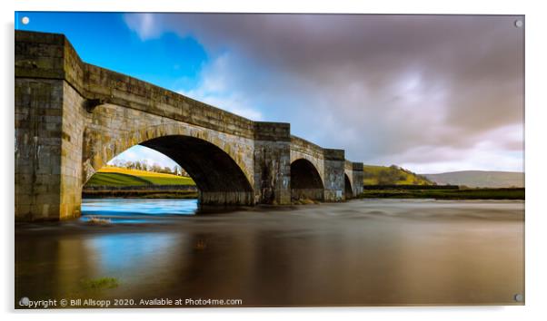 Burnsall Bridge. Acrylic by Bill Allsopp