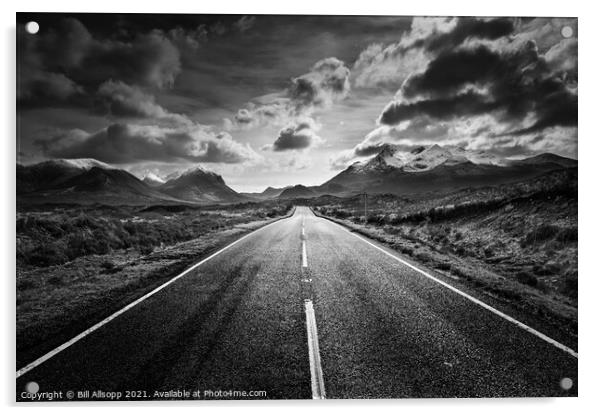 Road to the Cuillins. Acrylic by Bill Allsopp