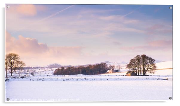Alstonfield winter. Acrylic by Bill Allsopp