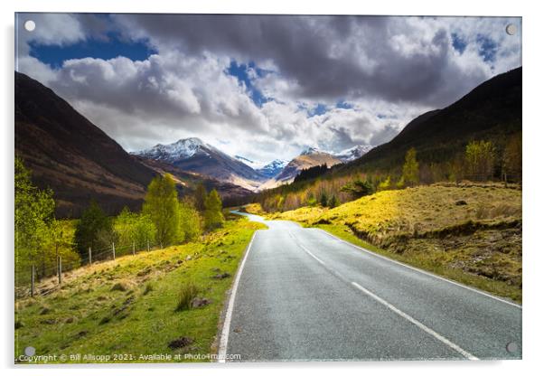 Mountain road #1 Acrylic by Bill Allsopp