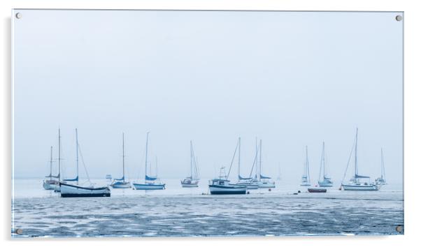 Misty moorings #2 Acrylic by Bill Allsopp