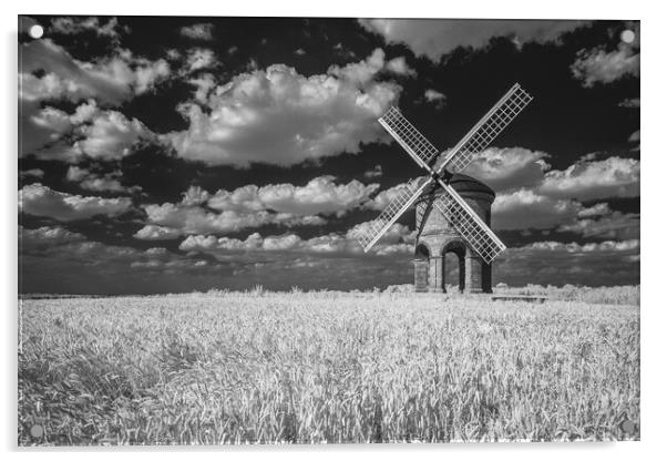 Chesterton Windmill. Acrylic by Bill Allsopp