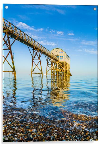 Selsey Lifeboat station. Acrylic by Bill Allsopp