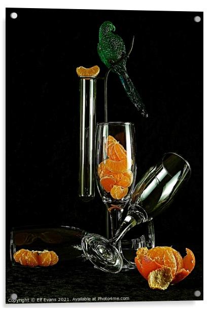 Le Perroquet Vert Acrylic by Elf Evans