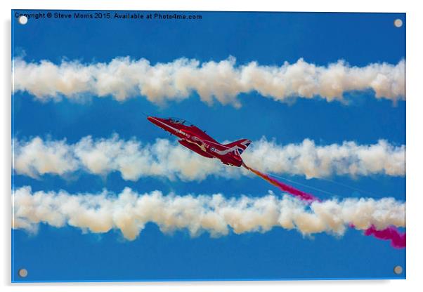  Red Arrows Breaking the Line Acrylic by Steve Morris