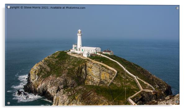 South Stack Lighthouse Acrylic by Steve Morris