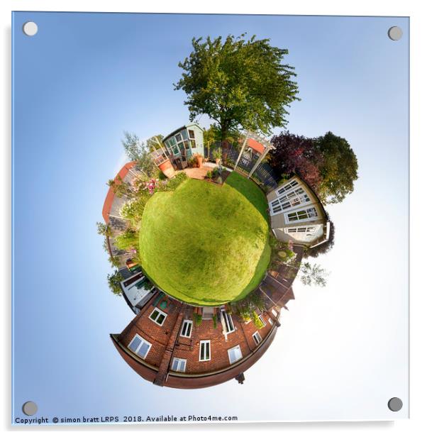 Mini planet concept home and garden  Acrylic by Simon Bratt LRPS