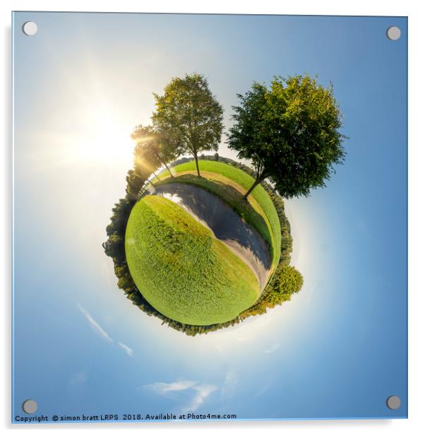 Mini planet design park and trees Acrylic by Simon Bratt LRPS