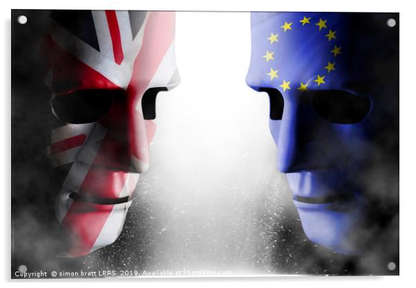 Brexit head to head faces UK and EU Acrylic by Simon Bratt LRPS