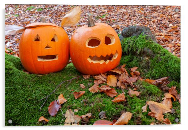 Scary pumpkins for halloween Acrylic by Simon Bratt LRPS