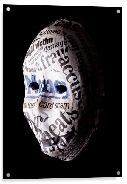 Identity fraud mask Acrylic by Simon Bratt LRPS