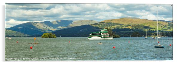 Swift on Windermere Acrylic by Ernie Jordan