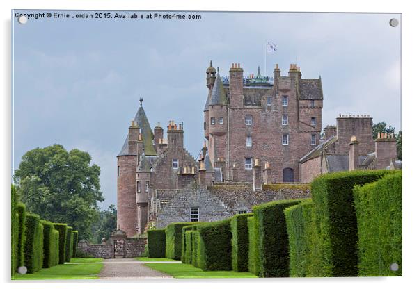  Glamis Castle Scotland Acrylic by Ernie Jordan