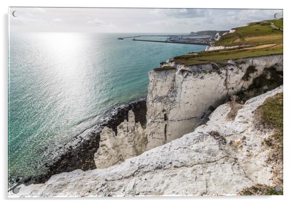 White Cliffs of Dover Acrylic by Ernie Jordan
