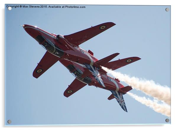  Red Arrows pair in close formation Acrylic by Max Stevens