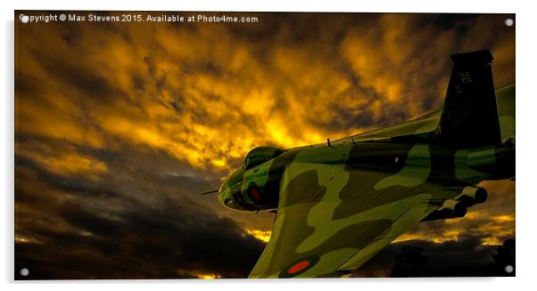  Vulcan into the Sunset Acrylic by Max Stevens