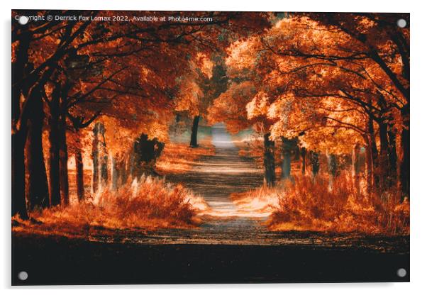 Autumn trees  in rivington Acrylic by Derrick Fox Lomax