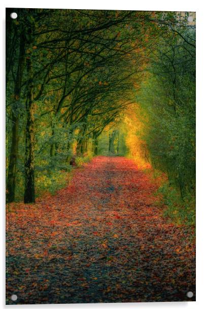 An autumn walk  Acrylic by Derrick Fox Lomax