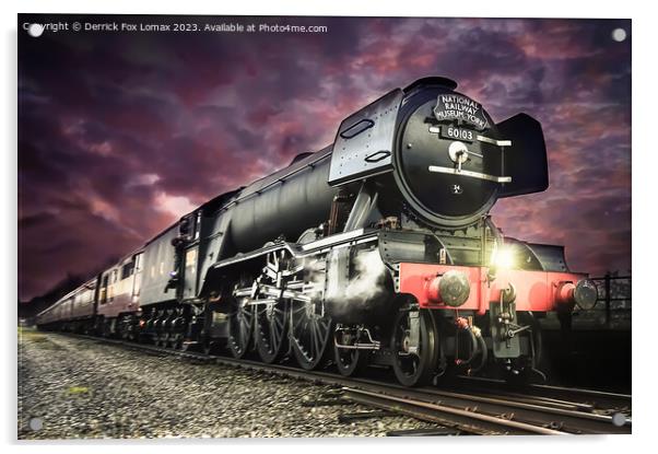 The flying scotsman Acrylic by Derrick Fox Lomax