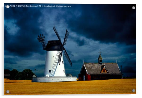 Lytham windmill Acrylic by Derrick Fox Lomax