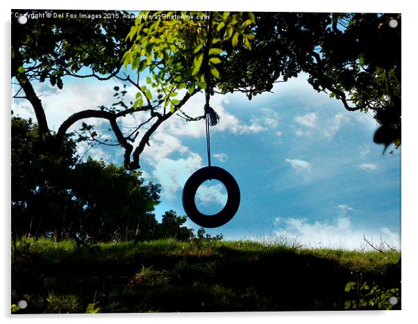  Tyre swing Acrylic by Derrick Fox Lomax