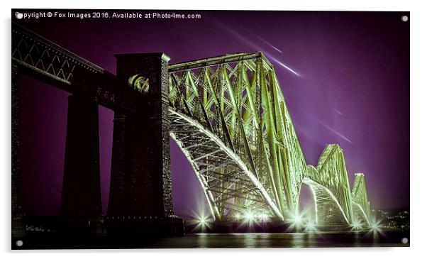  forth bridge scotland Acrylic by Derrick Fox Lomax