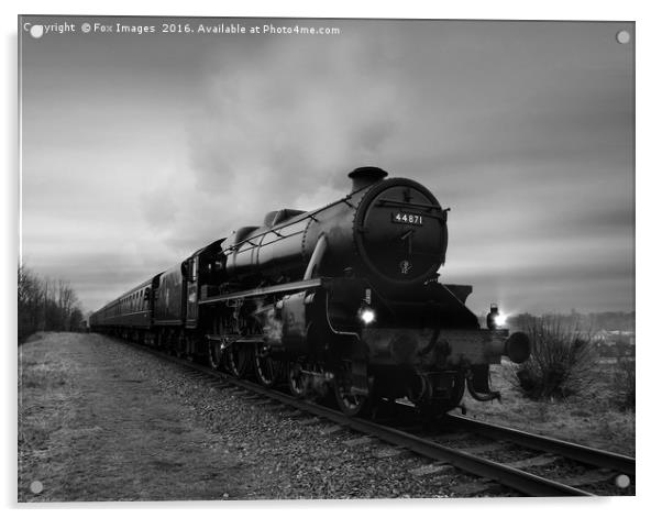 44871 Stainer class black 5 Locomotive Acrylic by Derrick Fox Lomax
