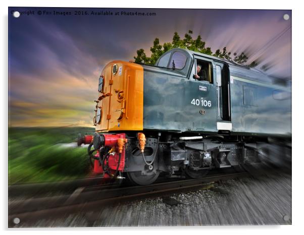 Diesel locomotive 40106 Acrylic by Derrick Fox Lomax