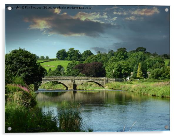 Bridge over the River Ribble Acrylic by Derrick Fox Lomax