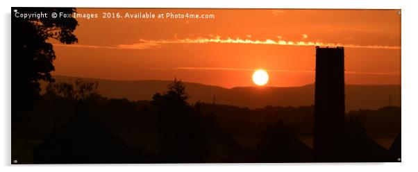 Sunrise in Birtle Acrylic by Derrick Fox Lomax