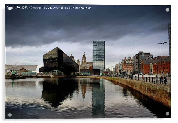 Liverpool docks Acrylic by Derrick Fox Lomax