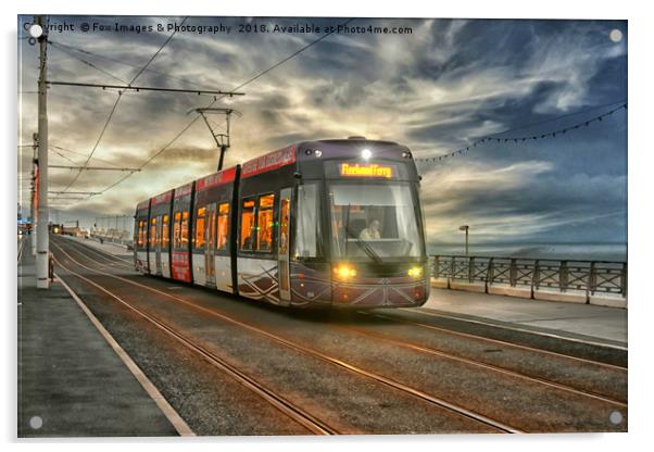 Blackpool tram Acrylic by Derrick Fox Lomax