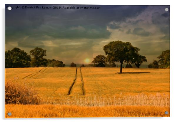 Cheshire Sunset Acrylic by Derrick Fox Lomax
