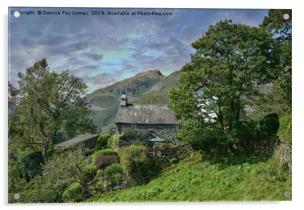 Great Langdale in the lake disrtict Acrylic by Derrick Fox Lomax